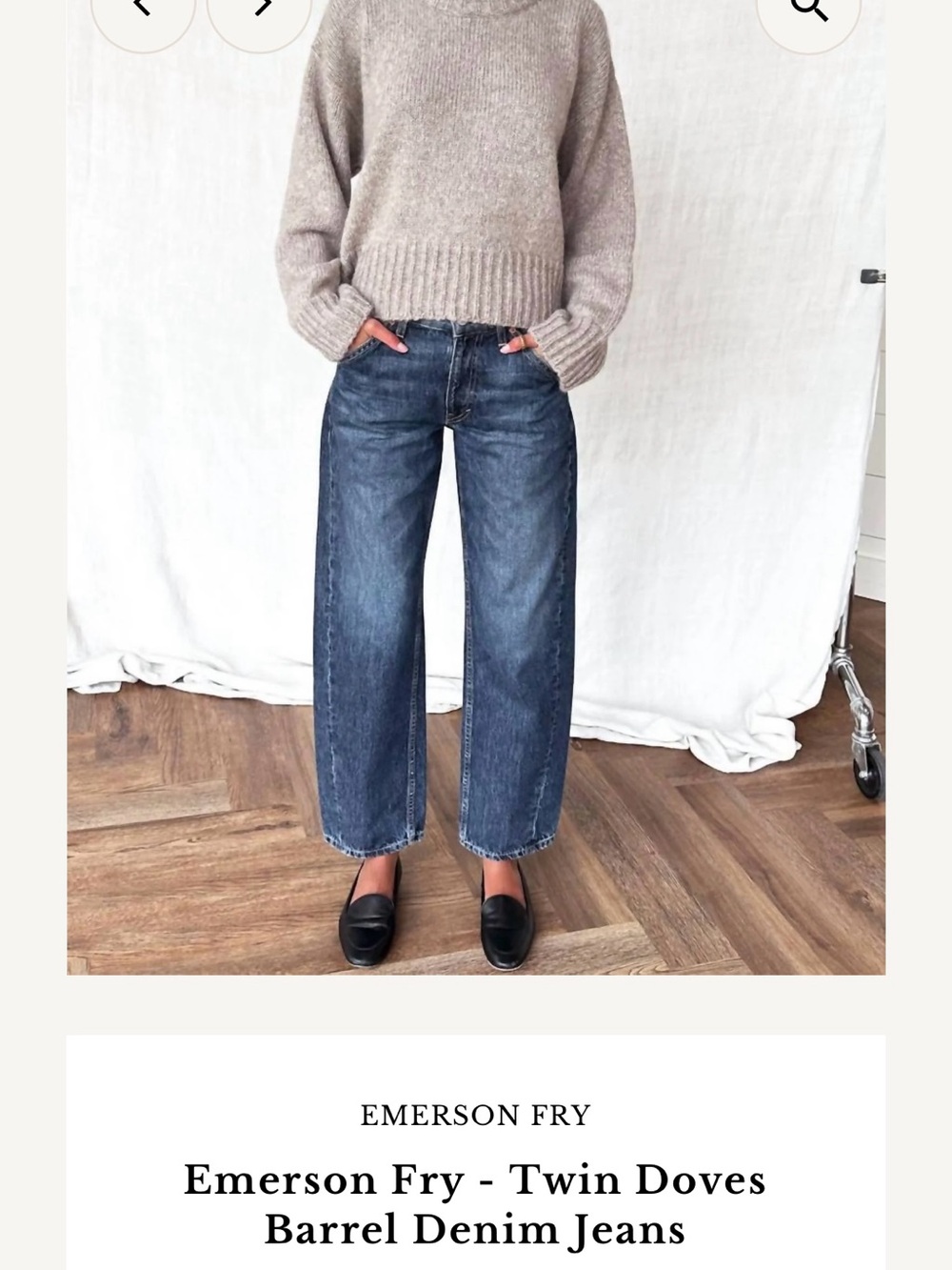 Twin Doves by Emerson Fry The Barrel Jeans - Blue